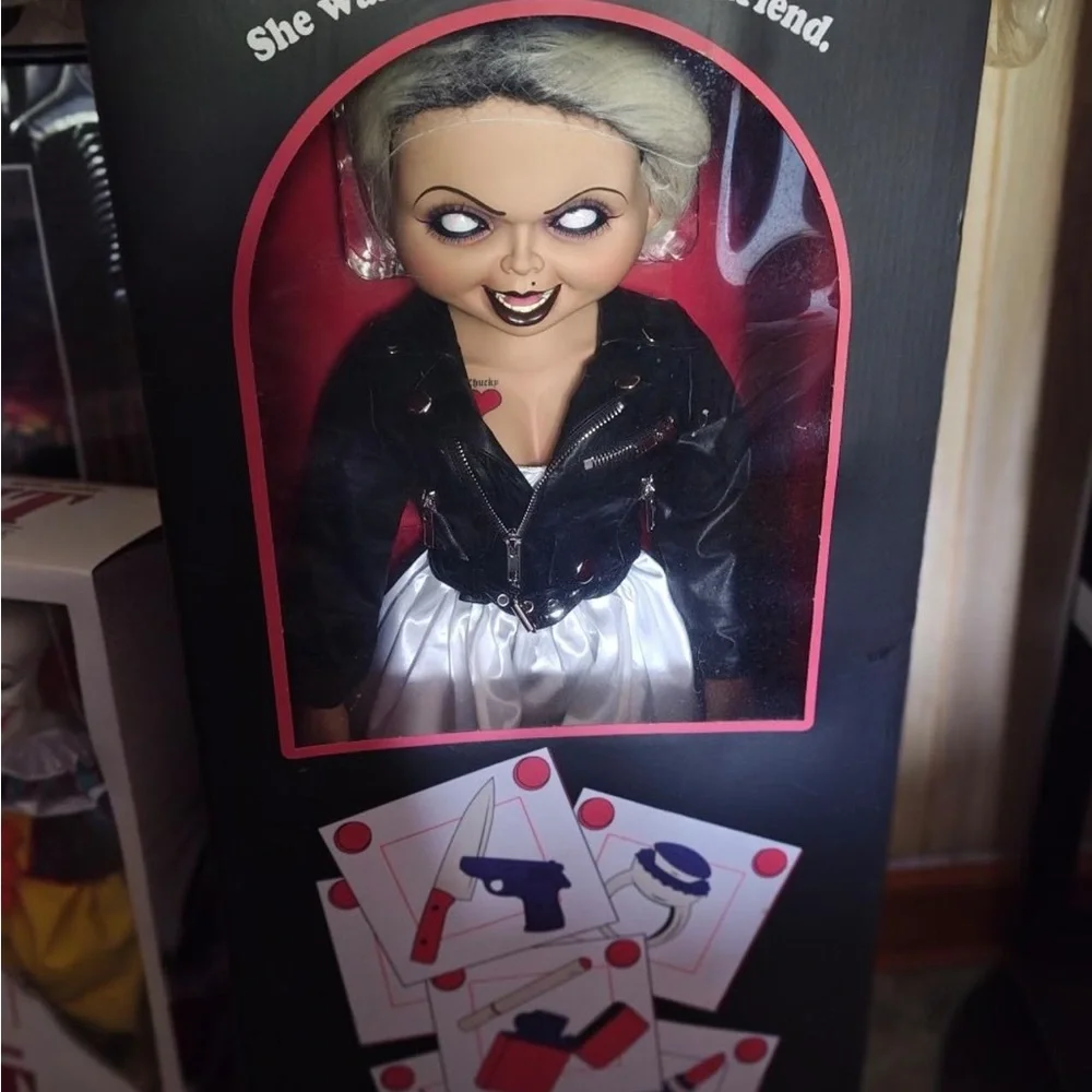 Kids Halloween Doll Costume with Black Jacket and White Dress